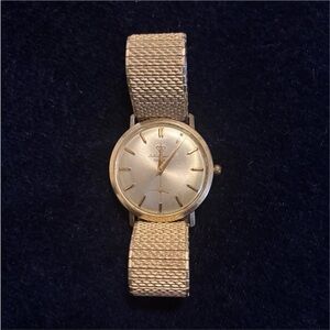 Jules Jurgensen Men’s 14K gold wristwatch with mesh strap